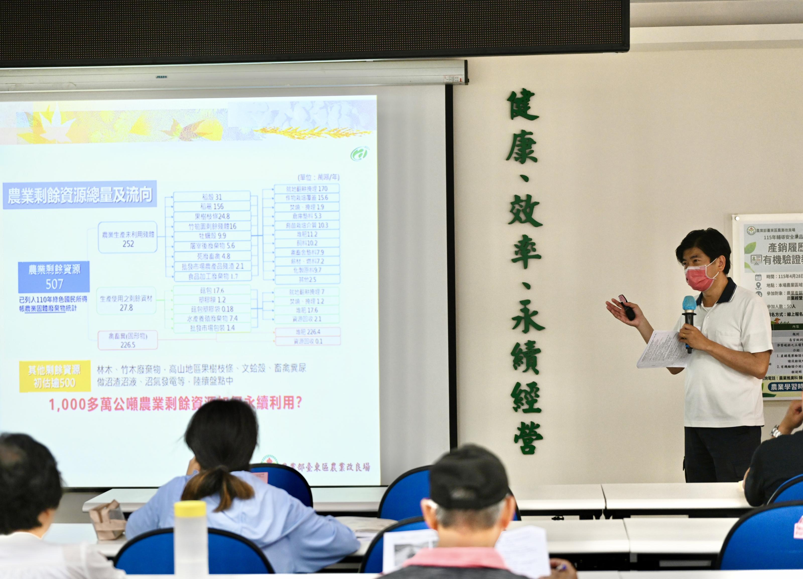 張繼中副研究員介紹淨零碳排之土壤管理方式