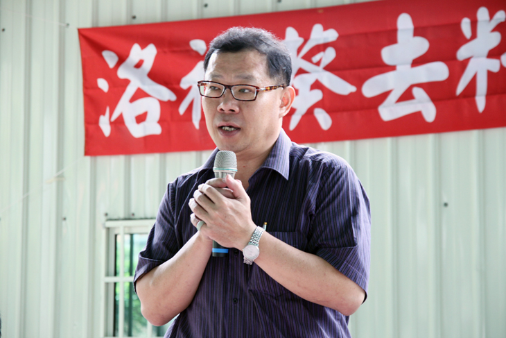 陳昱初副場長致歡迎詞及說明觀摩會的目的與用意 陳昱初副場長致歡迎詞及說明觀摩會的目的與用意