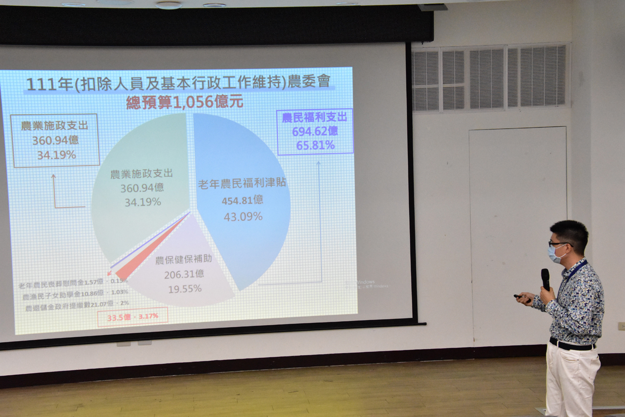 杜啟華技正說明農委會農民福利預算