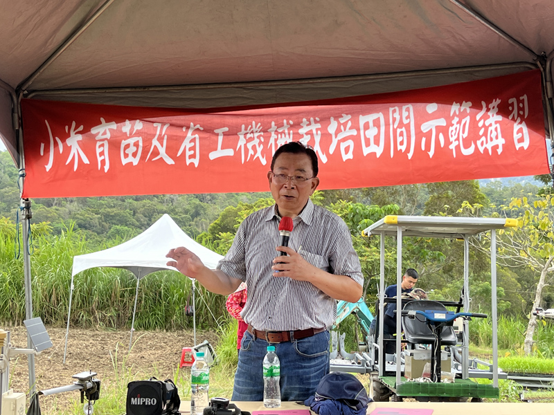 臺東農改場陳信言場長開訓致詞