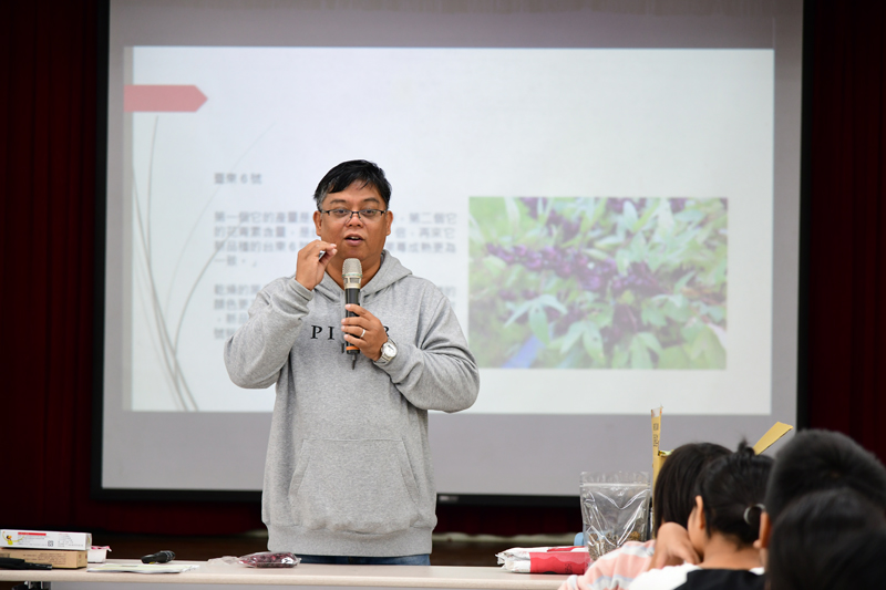 講師介紹洛神葵臺東1-6號各品種的特性與適合的用途