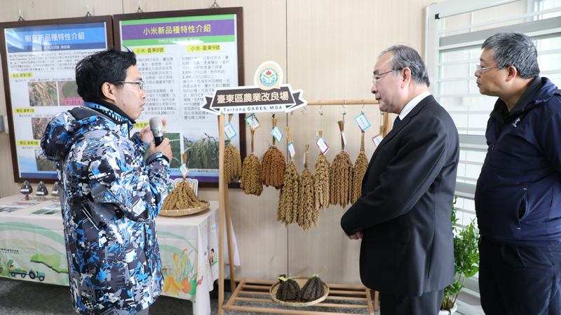 張芳魁助理研究員介紹臺東原民雜糧作物推動情形