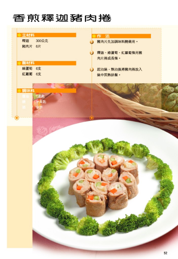 香煎釋迦豬肉捲 香煎釋迦豬肉捲