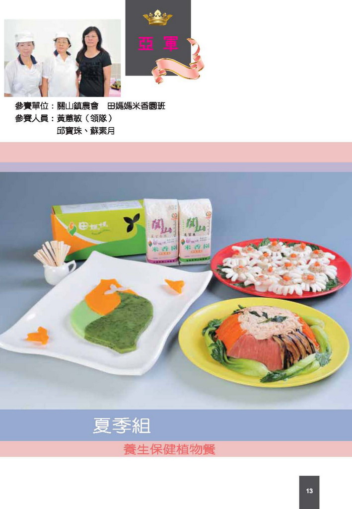 亞軍-關山鎮農會、田媽媽米鄉園班