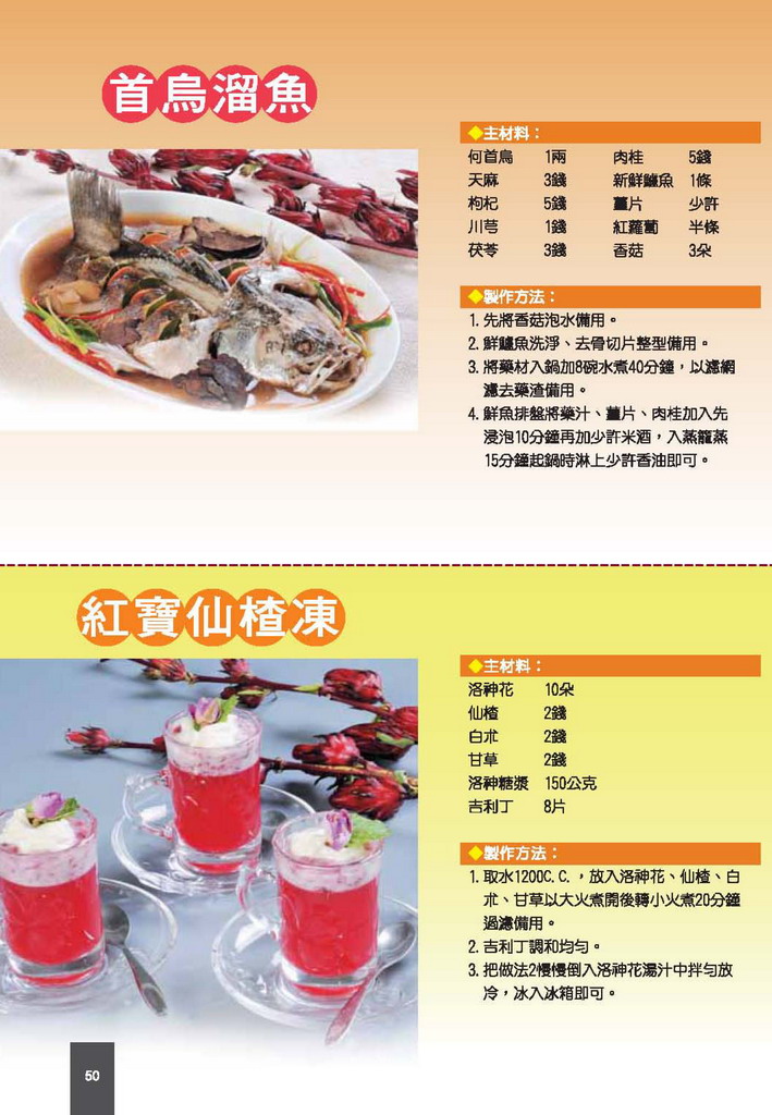 首烏溜魚+紅寶仙楂凍