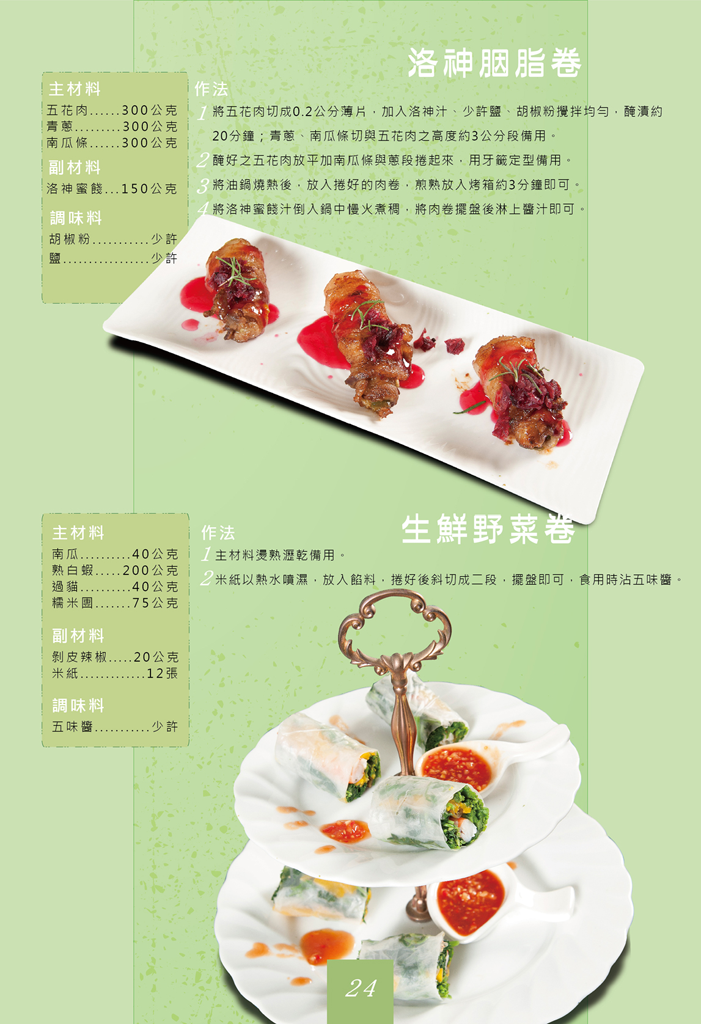 洛神胭脂卷與生鮮野菜卷 洛神胭脂卷與生鮮野菜卷