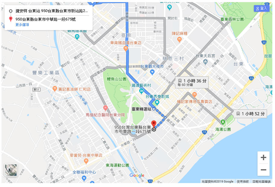 臺東區農業改良場位置圖
