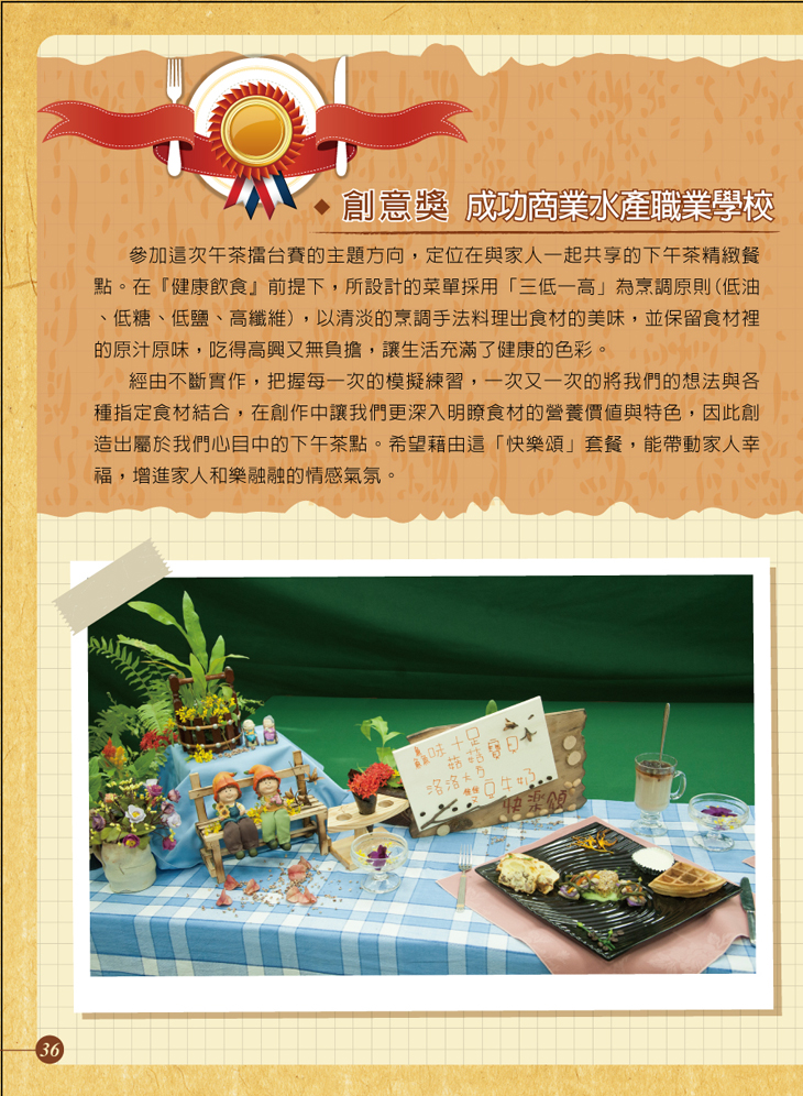 創意獎：成功商業水產職業學校