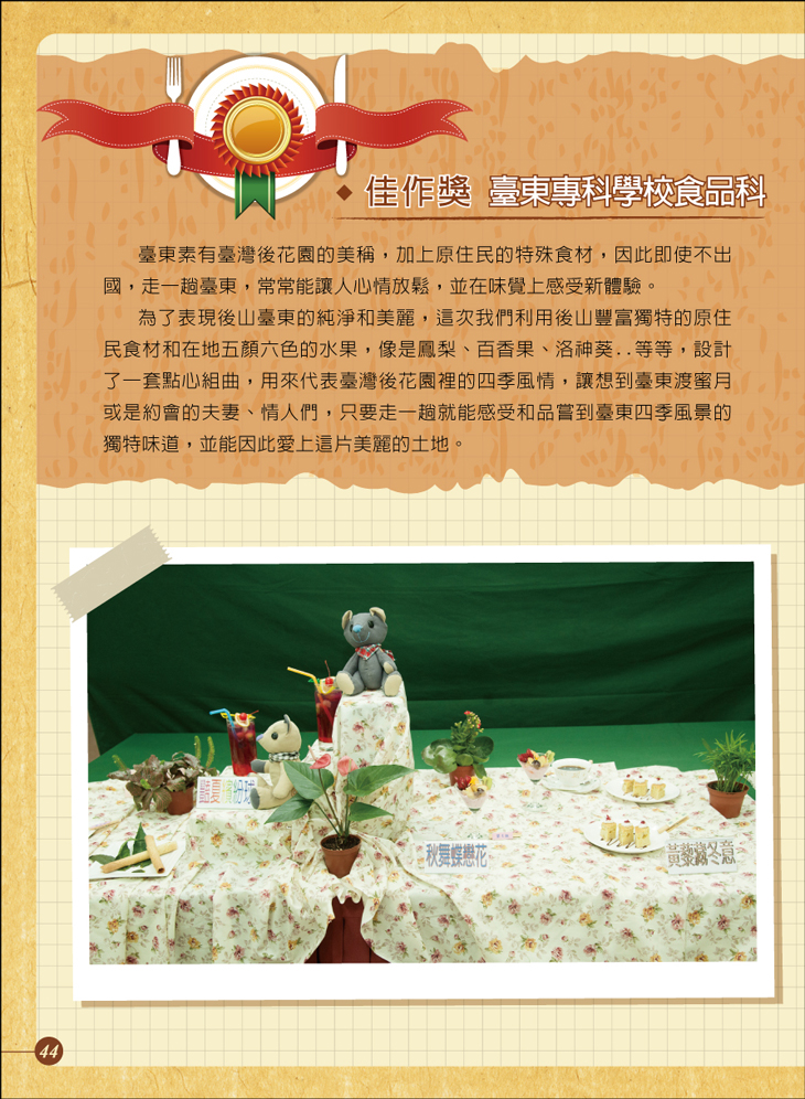 佳作獎：臺東專科學校食品科